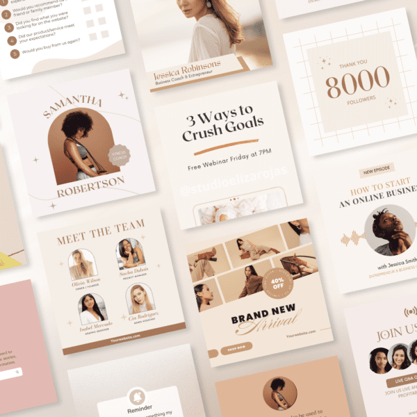 Plantillas elegantes de Canva para redes sociales - Imagen 2